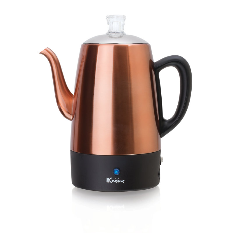 Percolateur Électrique Inox PER04 - 4 Tasses - Fini Cuivre - Neuf